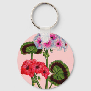 geranium nyckelring