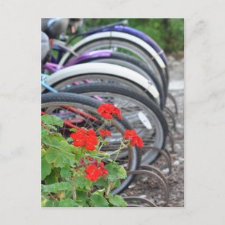Geranium och Bicycles Vykort