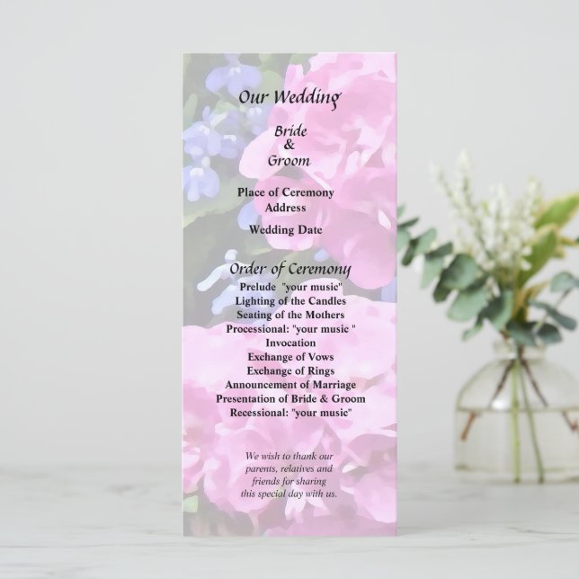 Geranium och Periwinkle Program (Stående Fram)