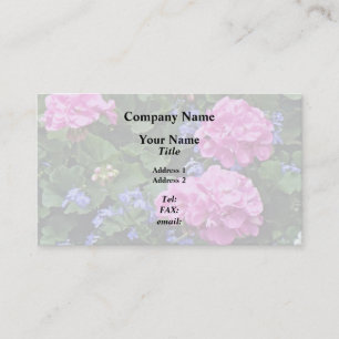 Geranium och Periwinkle Visitkort
