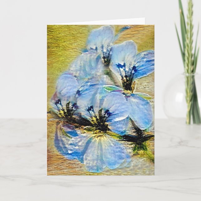 Geranium Paated Art 1 Note Card Kort (Framsida)