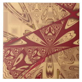 Geranium Red Abstrakt Tile Kakelplatta