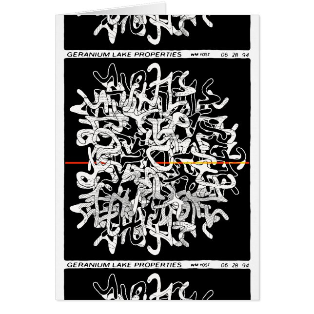 Geranium Sjö Egendom Hälsningskort (Framsidan)