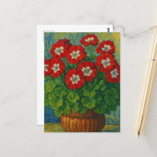 Geranium-vykort Vykort