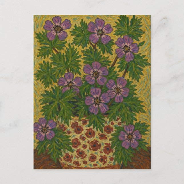 geranium wallichianum vykort (Framsida)