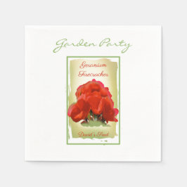 Geranium Watercolor Seed Packet Pappersservett
