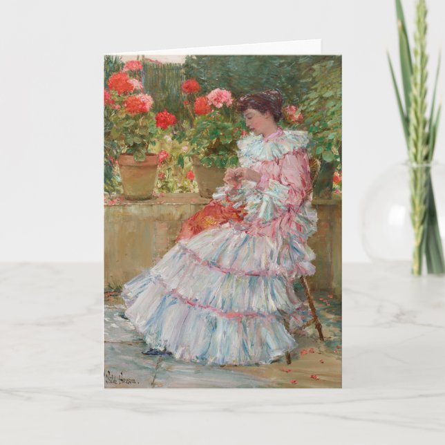 Geraniums | Childe Hassam Kort (Framsida)