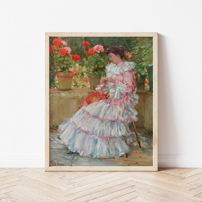 Geraniums | Childe Hassam Poster (Skapare uppladdad)