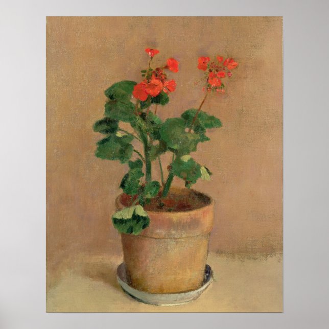 Geraniums in a Pot, c.1905 (oil on canvas) Poster (Framsidan)