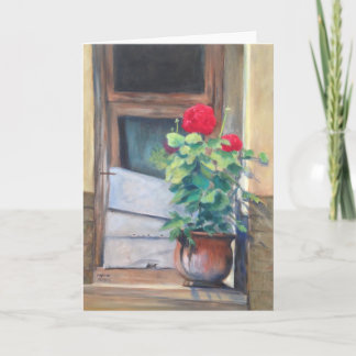 "Geraniums on the Steps" Kort