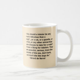 Gerard de Narval som går med sin tama hummer Coffe Kaffemugg