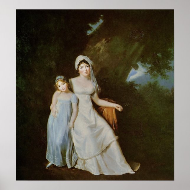 Gérard - Mme De Stael Med Sin Dotter Albertine Poster (Framsidan)