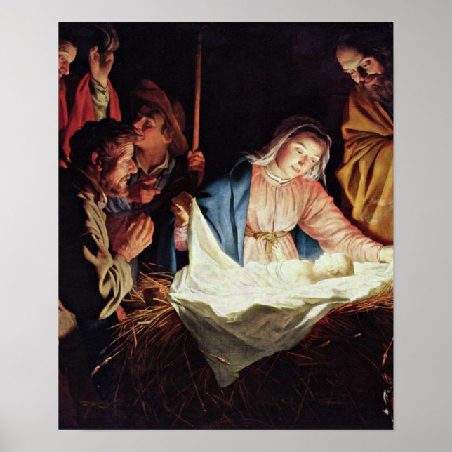 Gerard van Honthorst - Adoration of the Shepherd Poster (Framsidan)