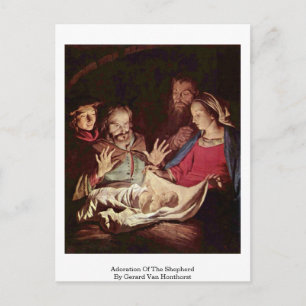 Gerard Van Honthorsts anmälan av shepherd Vykort
