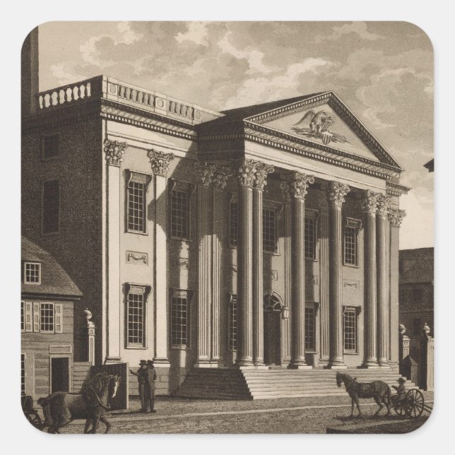 Gerards Bank i Philadelphia Fyrkantigt Klistermärke (Framsida)