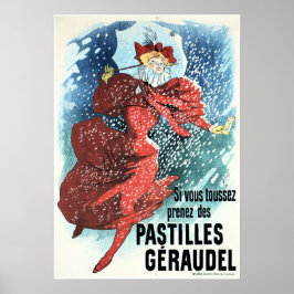 GERAUDEL PASTILLES Jules Cheret Paris Art nouveau Poster