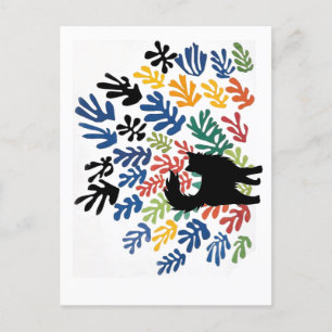 Gerbe by Matisse, Cat Art Parody, Vykort