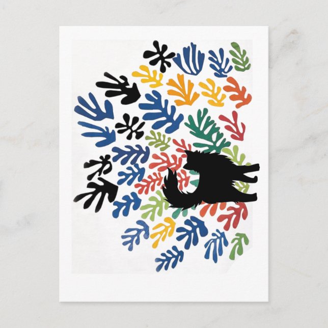 Gerbe by Matisse, Cat Art Parody, Vykort (Framsida)