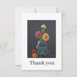 Gerber daisies Thank you card Tack Kort