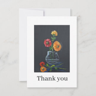Gerber daisies Thank you card Tack Kort