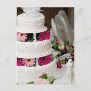 Gerber Daisy Bröllop Cake Vykort
