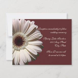 Gerber Daisy Bröllop Inbjudningar