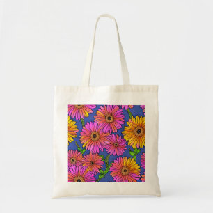 Gerber Daisy Canvas Tote Tygkasse
