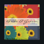 Gerber Daisy Wedding Stickers eller Customize Magnet<br><div class="desc">Bröllopsinbjudningar och svarskort från Gerber Daisy - Bröllopsinbjudningar och svarskort från tyska Daisy -</div>