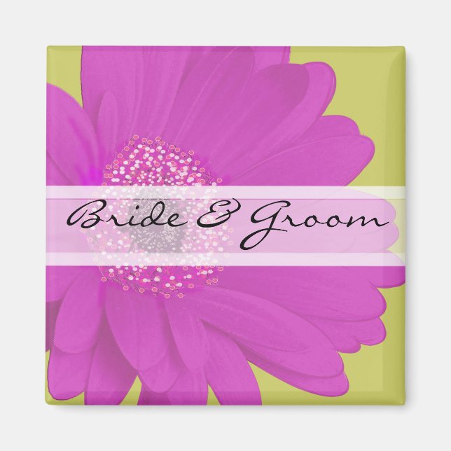 Gerber Daisy Wedding Stickers eller Customize Magnet (Framsidan)