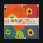 Gerber Daisy Wedding Stickers eller Customize Magnet<br><div class="desc">Bröllopsinbjudningar och svarskort från Gerber Daisy - Bröllopsinbjudningar och svarskort från tyska Daisy -</div>