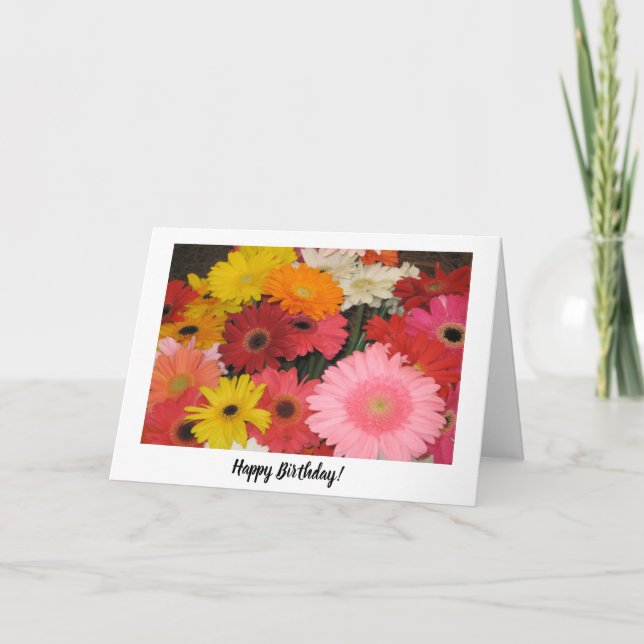 Gerbera Birthday Card Kort (Framsida)