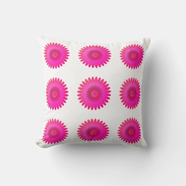 Gerbera blommor, insida dekoration. kudde (Framsida)