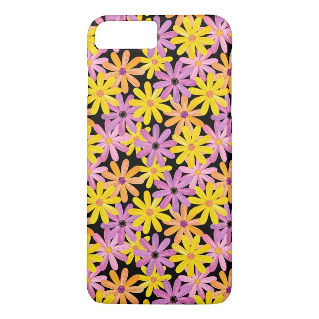 Gerbera blommor mönster, bakgrund Case-Mate iPhone skal (Baksida)