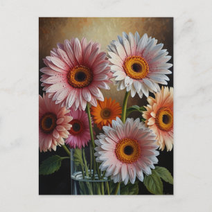 gerbera-blommor vykort