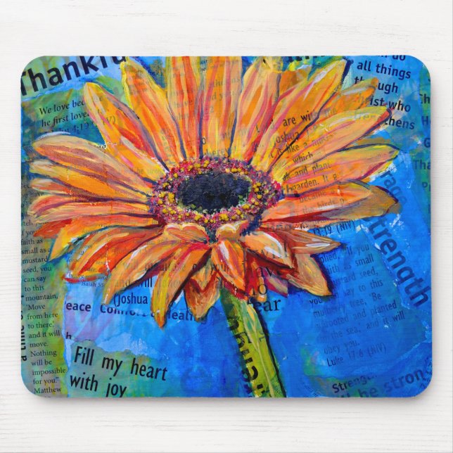 Gerbera BOLD Daisy mousepad Musmatta (Framsidan)