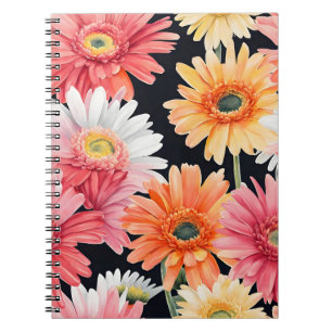 Gerbera Daisy - Akvarellblommor Anteckningsbok