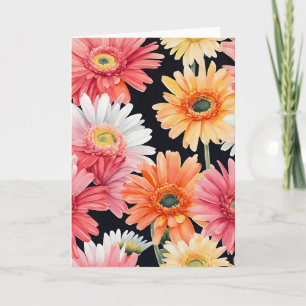 Gerbera Daisy - Akvarellblommor Kort