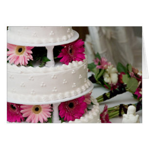 Gerbera Daisy Bröllop Cake OBS Kort