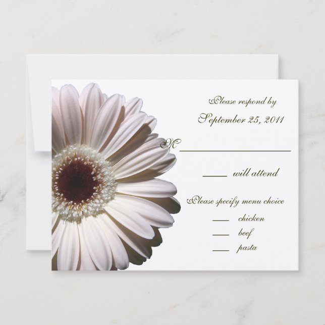 Gerbera Daisy Bröllop/ Response OSA Kort (Framsida)