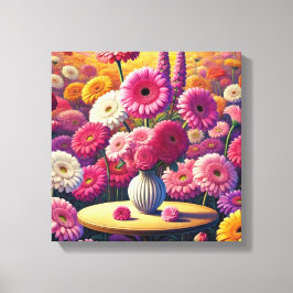 Gerbera Daisy Charm Canvastryck