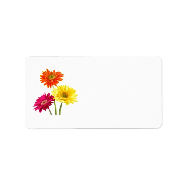 Gerbera Daisy Delight Adressetikett (Framsidan)