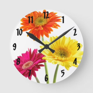 Gerbera Daisy Delight Rund Klocka