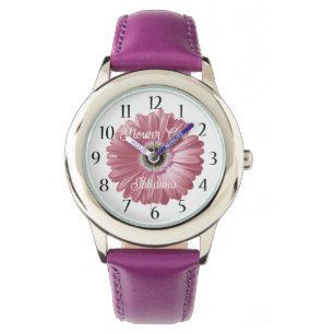 Gerbera Daisy Flower Girl Rosa Armbandsur