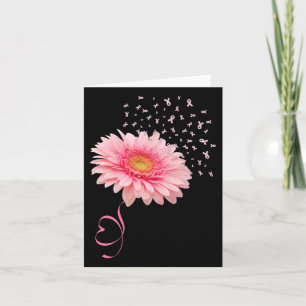 Gerbera Daisy Flower Ribbon Pollen Breast Cancer M Kort