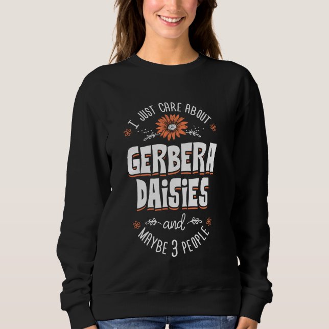 Gerbera Daisy Flower T-Shirt - jag bryr mig bara o (Framsida)