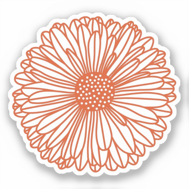 Gerbera Daisy Klistermärken (Framsida)