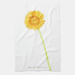 Gerbera daisy kökshandduk