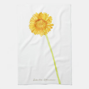 Gerbera daisy kökshandduk