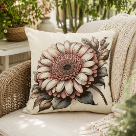 Gerbera Daisy Kudd för Trädgårdsinspirerad Komfort Kudde