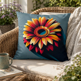 Gerbera Daisy-kudde för trädgårdsinspirerad komfor Kudde